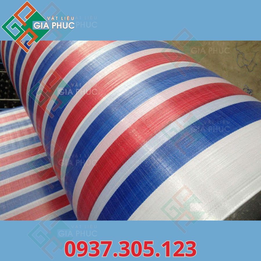 BẠT BA SỌC KHỔ 3.8m x 50m - BẠT SỌC KẺ 3 MÀU 3.8m x 50m