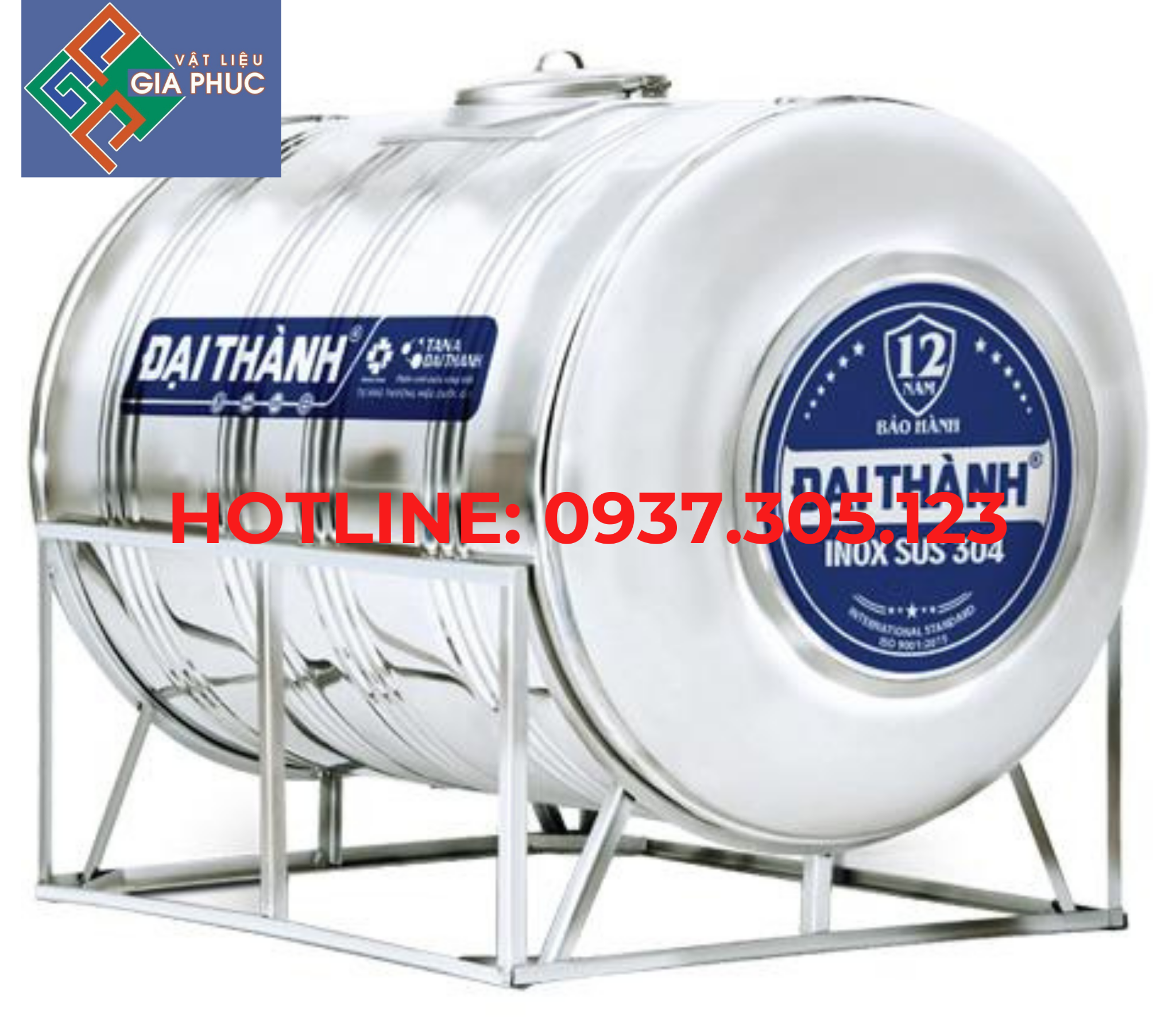 BỒN NẰM INOX ĐẠI THÀNH 1000L 304