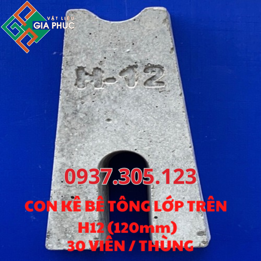 CON KÊ BÊ TÔNG SÀN LỚP TRÊN H12 (12cm) MAC 600 - CỤC KÊ BÊ TÔNG H12