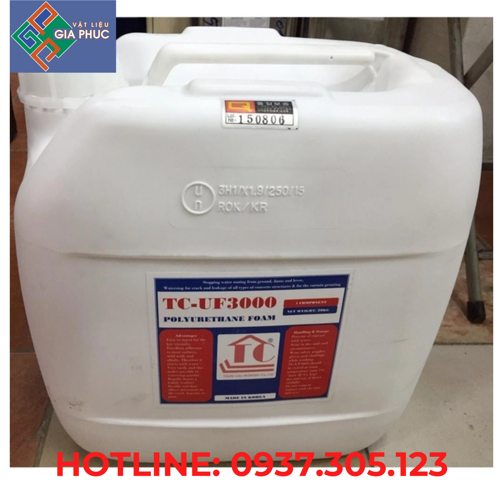 PU TRƯƠNG NỞ POLYURETHANE TCK UF3000 (18KG)