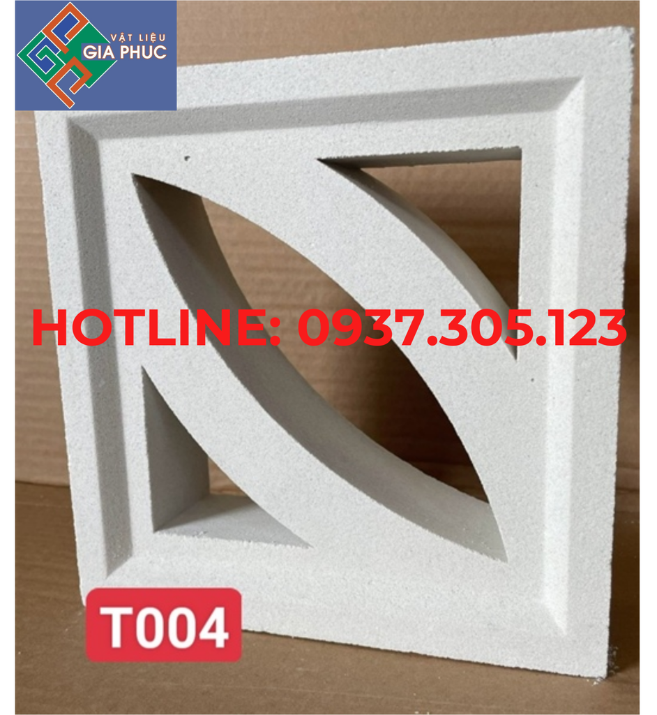 GẠCH BÔNG GIÓ T004 TRẮNG (VIÊN)