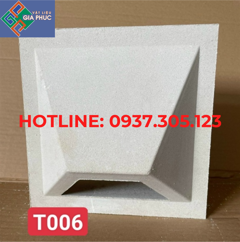 GẠCH BÔNG GIÓ T006 TRẮNG (VIÊN)