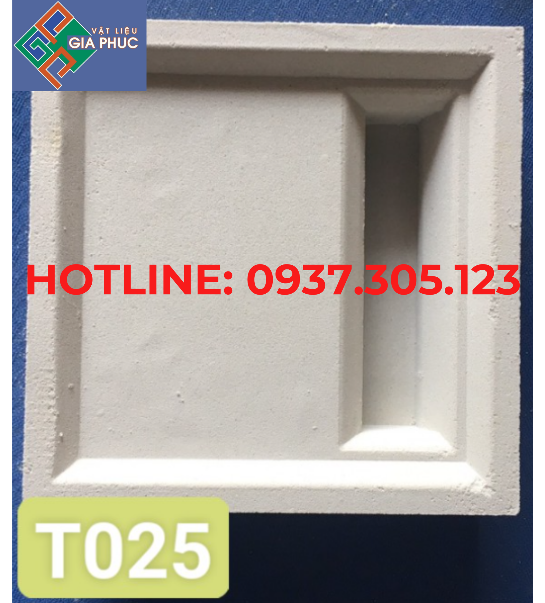 GẠCH BÔNG GIÓ T025 TRẮNG (VIÊN)