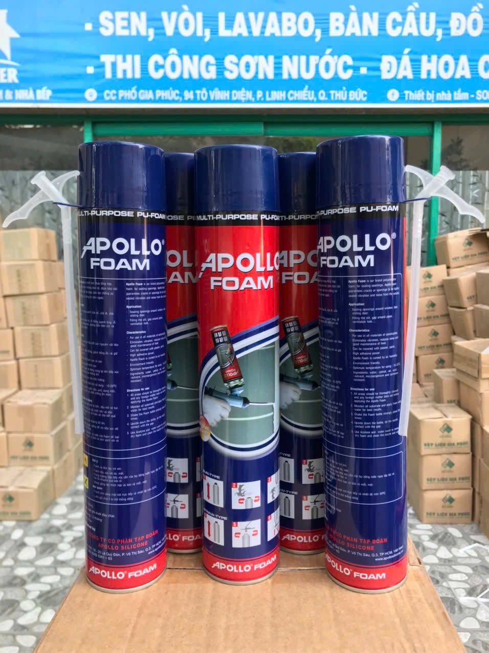 KEO BỌT NỞ FOAM APPOLO TRÁM VẾT NỨT LỚN - CÁCH NHIỆT, CÁCH ÂM, CHỐNG CHÁY