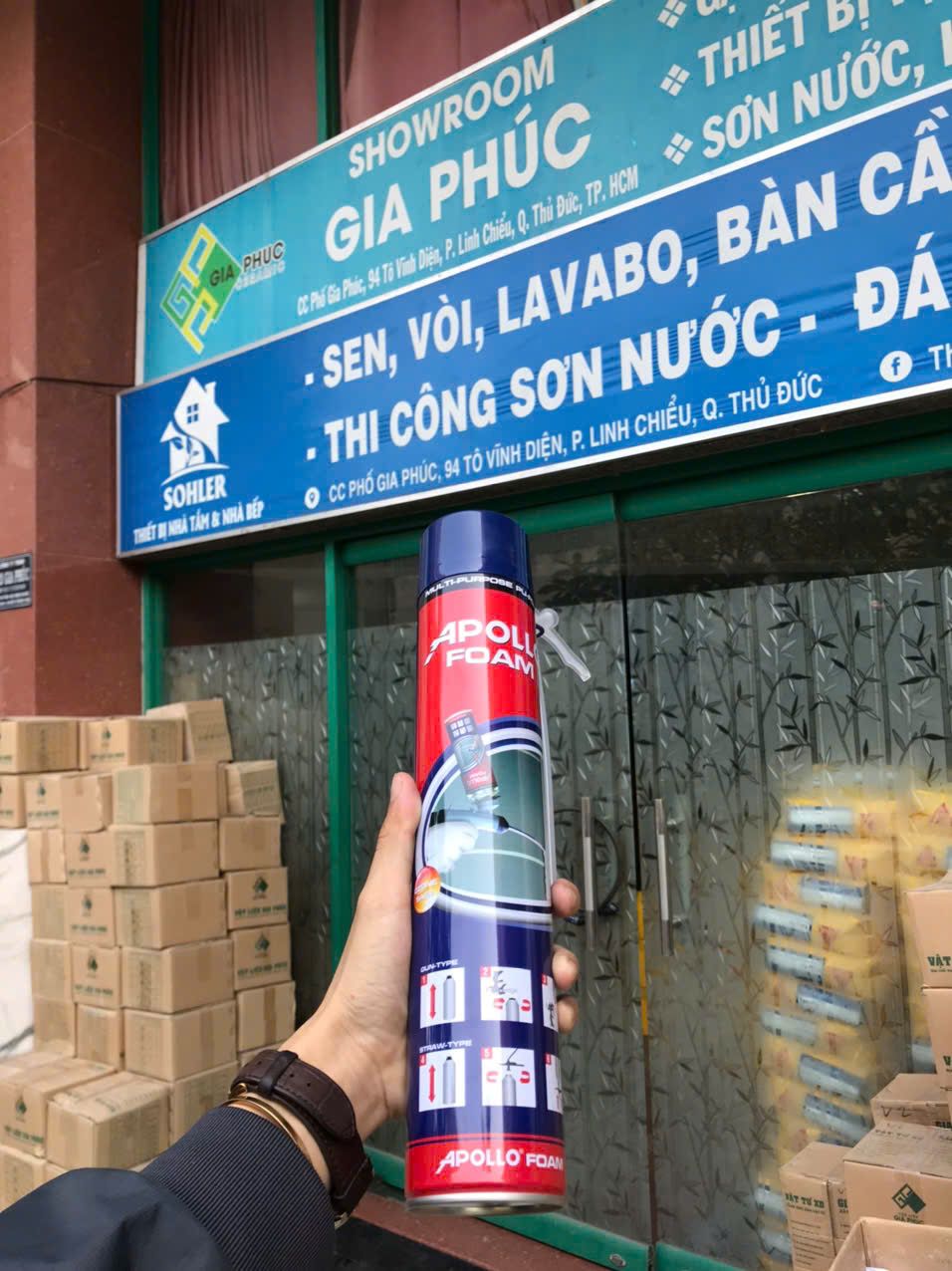 KEO BỌT NỞ FOAM APPOLO TRÁM VẾT NỨT LỚN - CÁCH NHIỆT, CÁCH ÂM, CHỐNG CHÁY