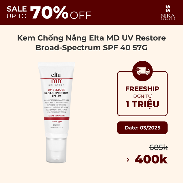 Kem Chống Nắng Elta Md Uv Restore Broad-Spectrum Spf 40 57G