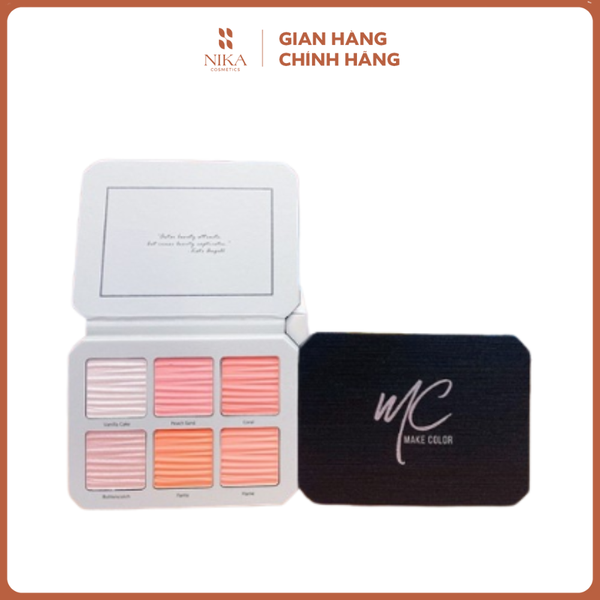 Bảng Má Hồng + Highlight MC Make Color 6 Colors Face Palette 6 Ô 16.5G