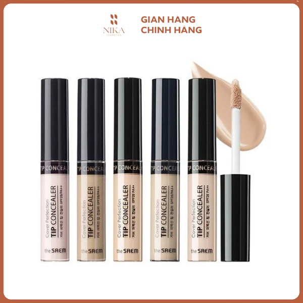 Kem Che Khuyết Điểm The Saem Cover Perfection Tip Concealer 6.5G