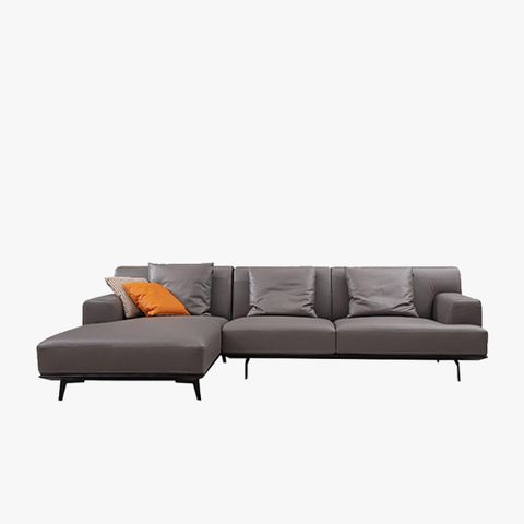 Sofa Góc Bọc Da Chân Sắt Hiện Đại  – SF20