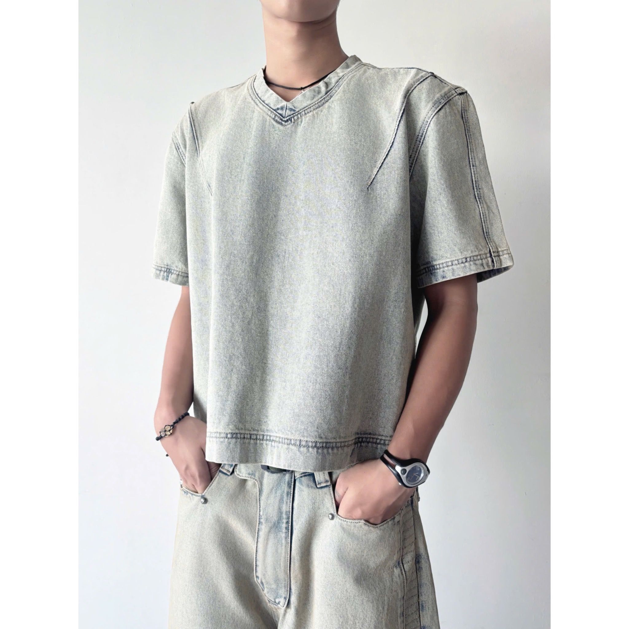 V Denim Tee