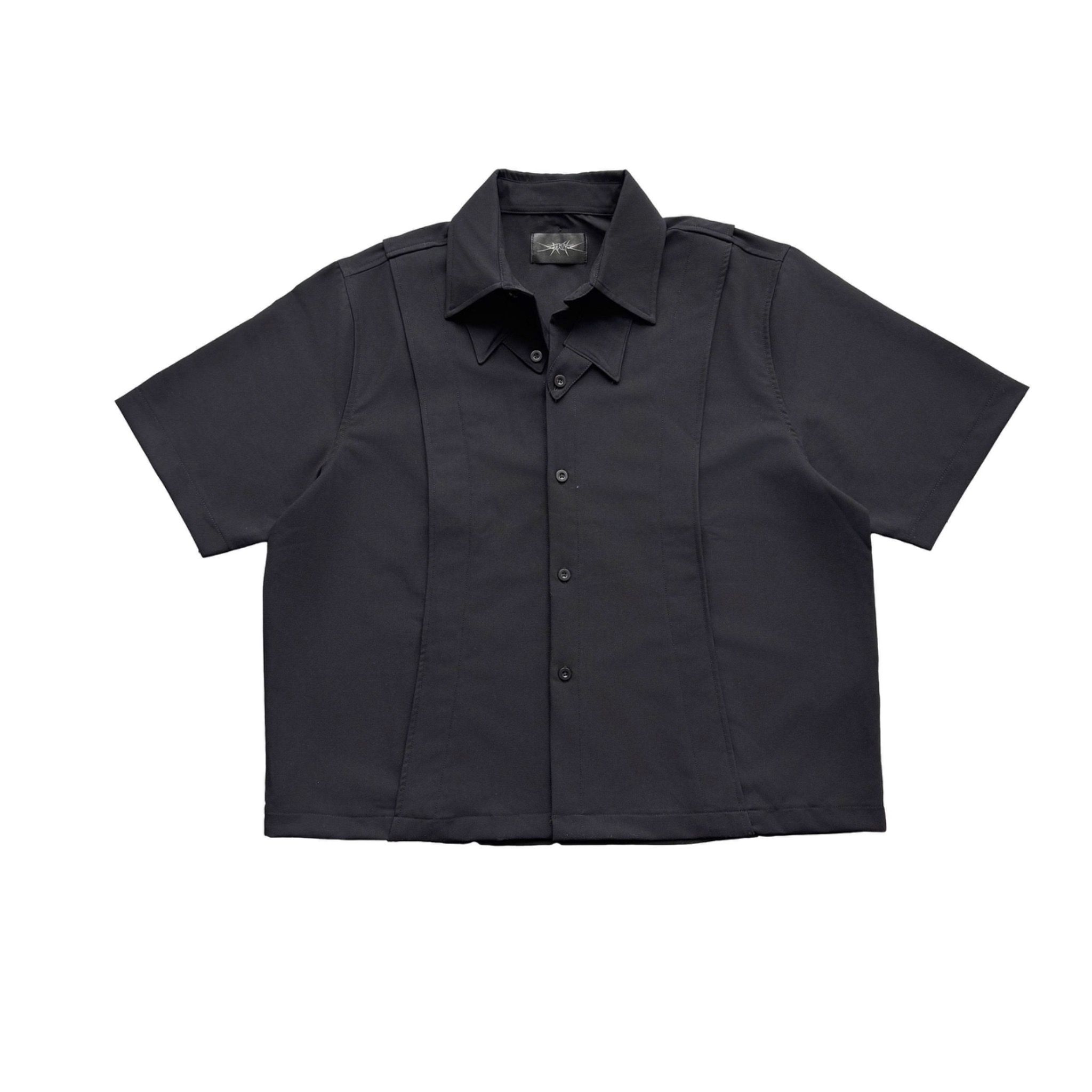 Double Collared Shirt - Black