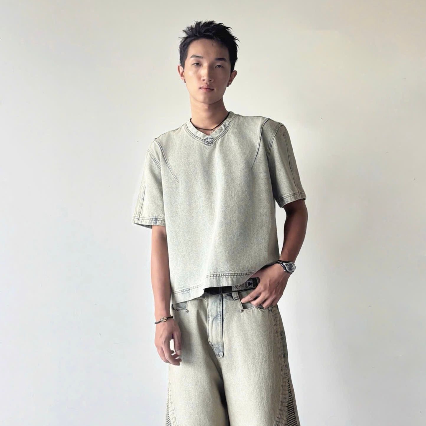 V Denim Tee