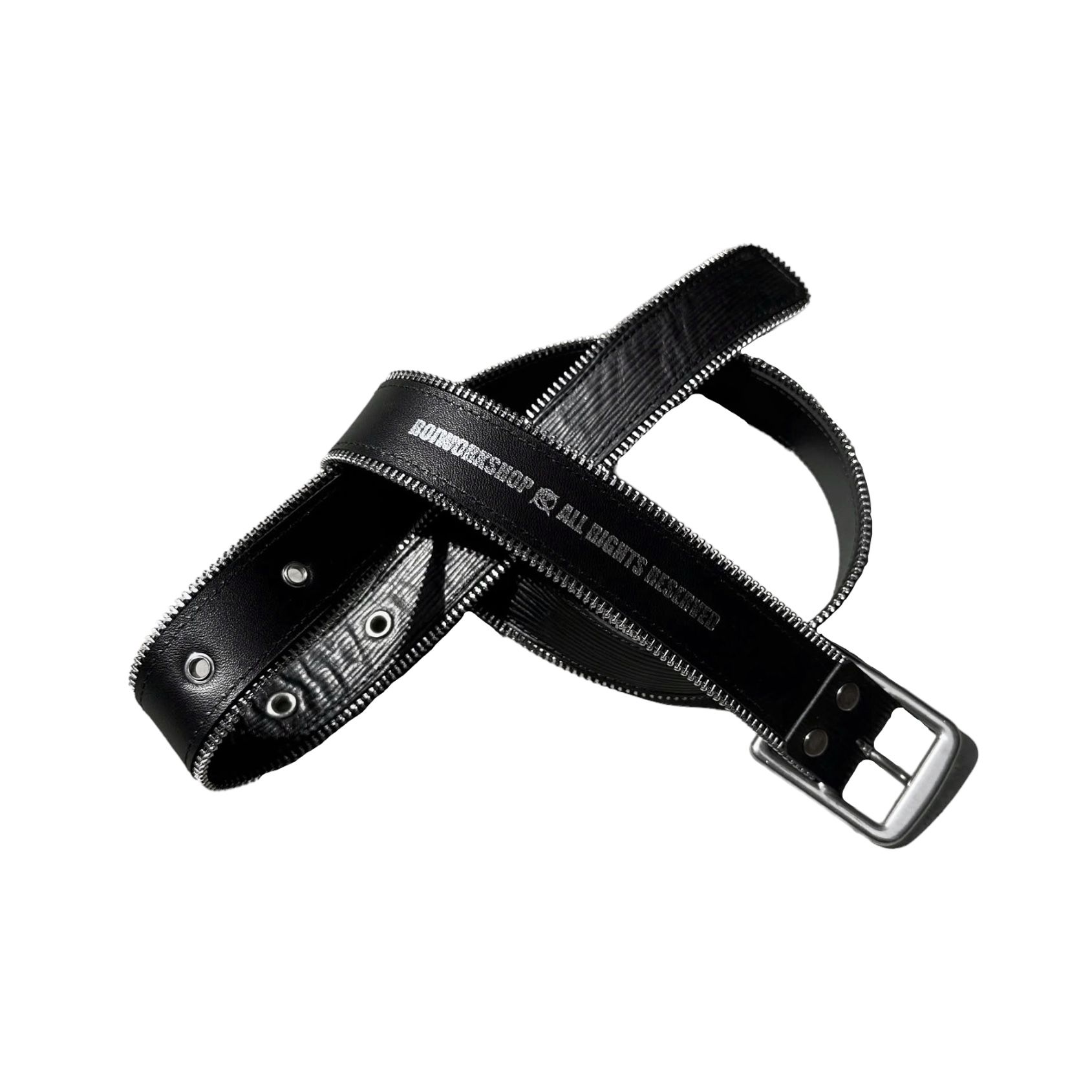 Zip Leather Belt