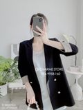 Áo vest tay dài phối kẻ caro KUAO207023