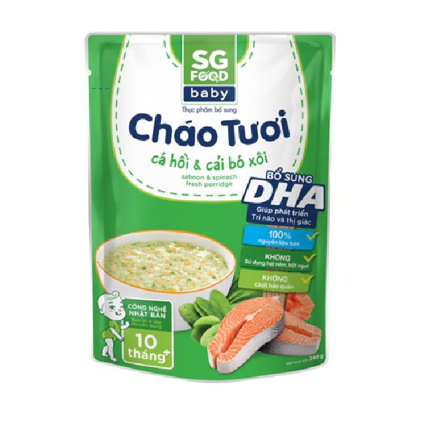  Cháo tươi baby cá hồi cải bó xôi 240g (gói) 