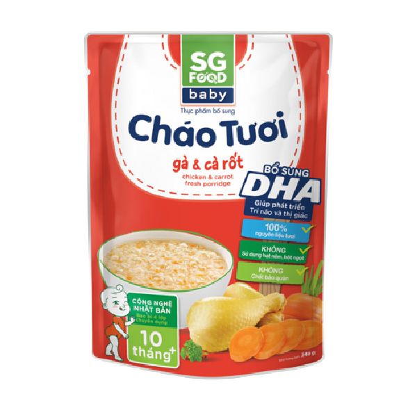  Cháo tươi baby gà cà rốt 240g (gói) 