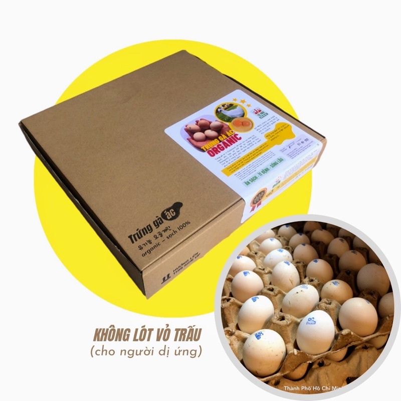  Trứng gà ác Organic (hộp 30 trứng) 