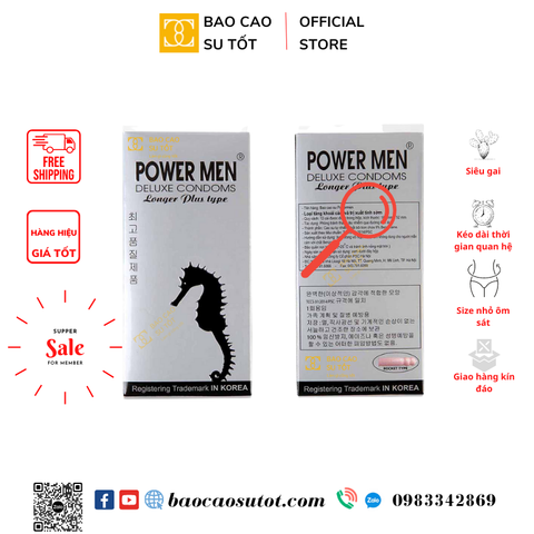 Bao trị xuất tinh sớm Power Men Longer Plus 12 chiếc