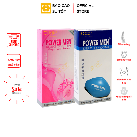 Bao cao su Powermen siêu mỏng kéo dài quan hệ