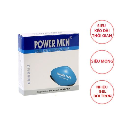 Bao cao su Powermen siêu mỏng 12 chiếc có thuốc kéo dài quan hệ - Hộp 3 chiếc