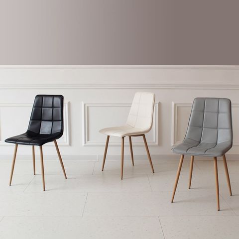 Ghế ăn bọc da chân kim loại N010427