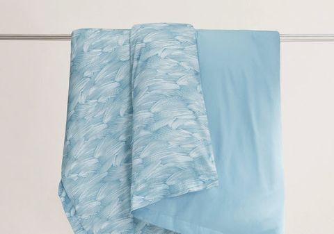 Chăn ga gối vải satin cao cấp họa tiết gấm mây