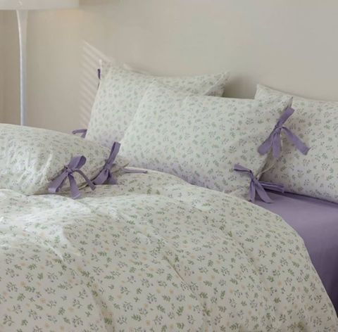 Chăn ga gối Pure cotton style hoa đồng quê