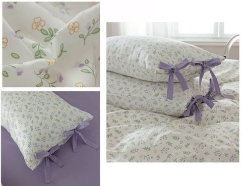 Chăn ga gối Pure cotton style hoa đồng quê