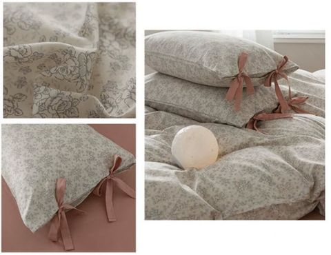 Chăn ga gối Pure cotton style hoa đồng quê