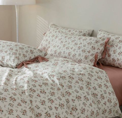 Chăn ga gối Pure cotton style hoa đồng quê