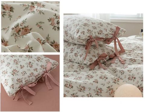 Chăn ga gối Pure cotton style hoa đồng quê