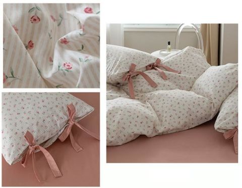 Chăn ga gối Pure cotton style hoa đồng quê