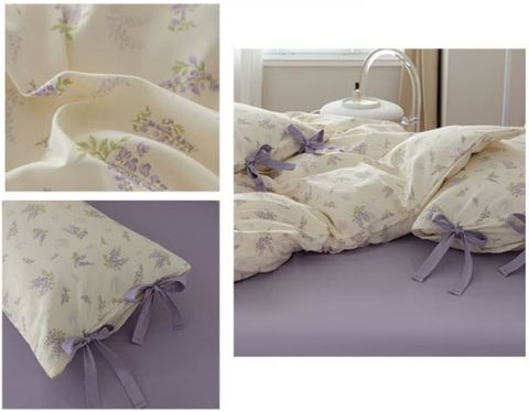Chăn ga gối Pure cotton style hoa đồng quê
