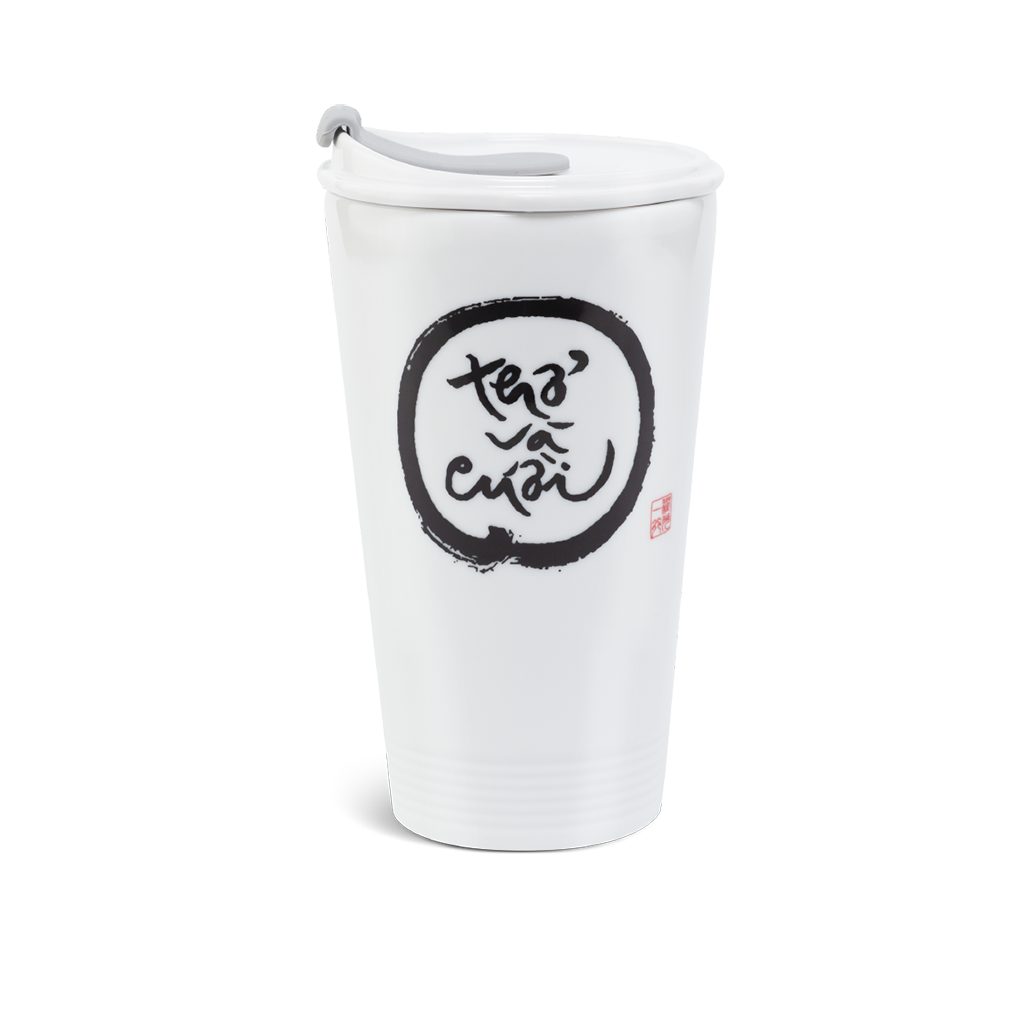 Ly sứ dưỡng sinh 0.48 L + nắp ống hút (K1) - Thở và cười