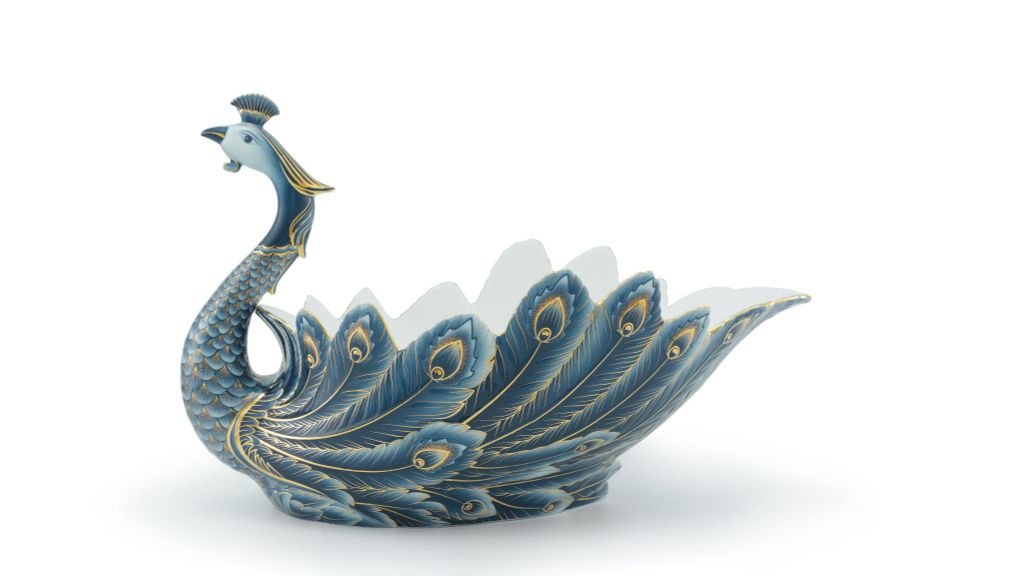 Tô trái cây Khổng Tước - Cobalt