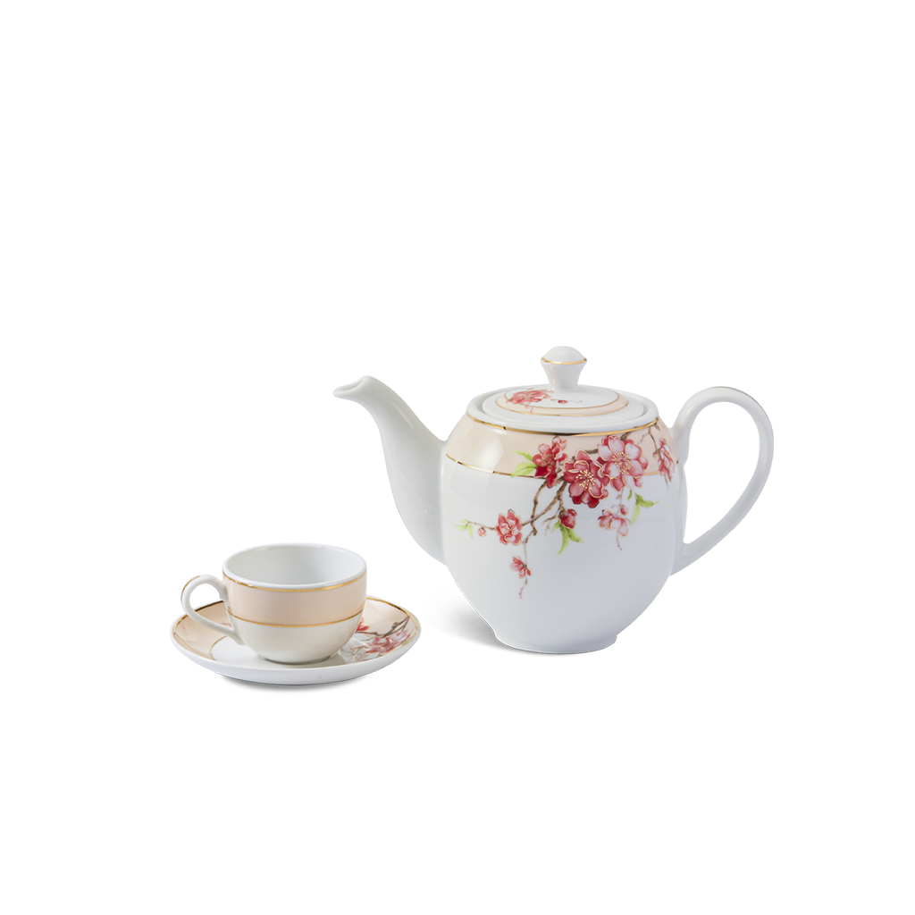 Bộ trà 0.8 L - Camellia - Hoa Đào