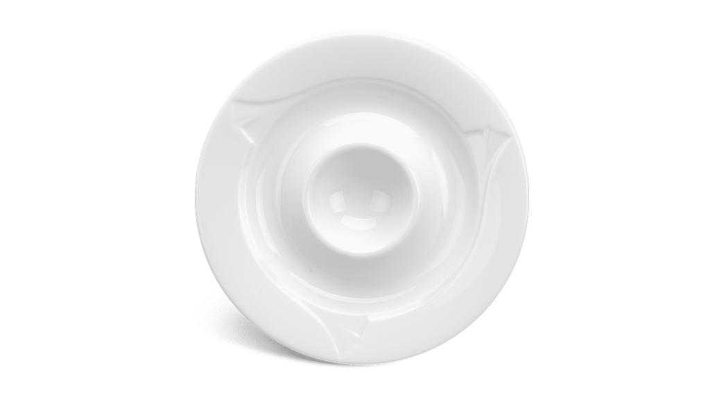 Dĩa trứng 12 cm - Loa Kèn - Trắng