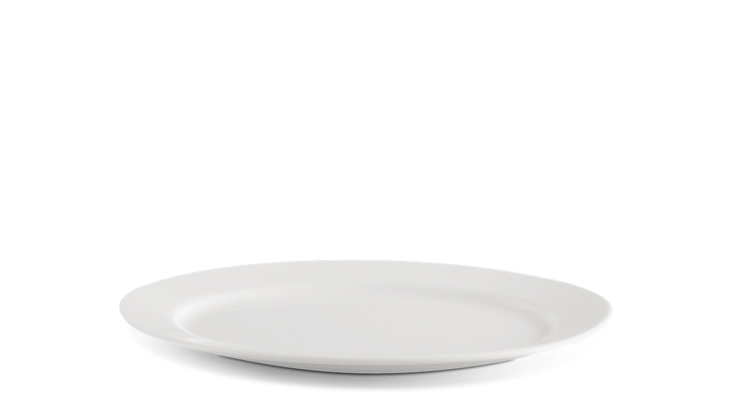 Dĩa oval 25 cm - Jasmine Ly's - Trắng Ngà