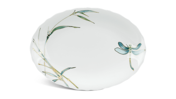 Dĩa oval 32 cm - Mẫu Đơn IFP - Thanh Trúc