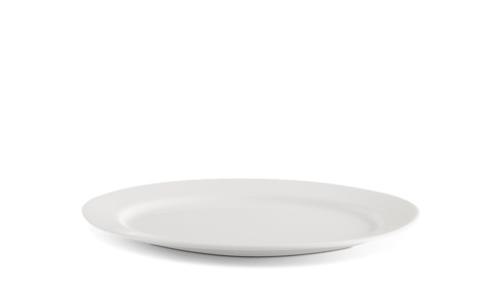 Dĩa oval 37 cm - Jasmine Ly's - Trắng Ngà