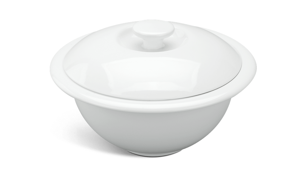 Thố vành 12 cm + nắp - Misc Assortment - Trắng