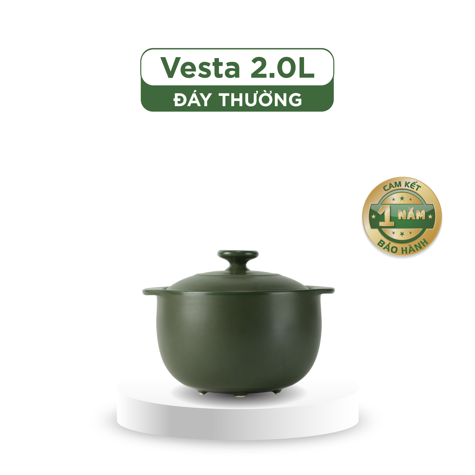 Nồi dưỡng sinh Vesta (Nồi tròn cao) 2.0 L + nắp (CK)