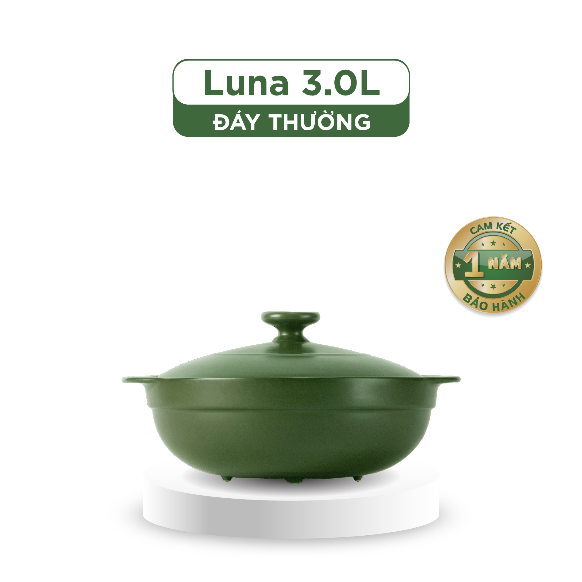 Nồi dưỡng sinh Luna (Nồi cạn) 3.0 L + nắp (CK)