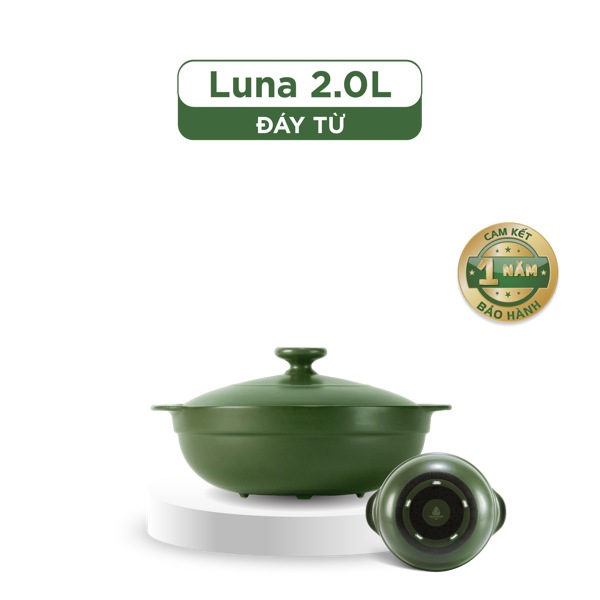 Nồi dưỡng sinh Luna (Nồi cạn) 2.0 L + nắp (CK) (bếp từ)