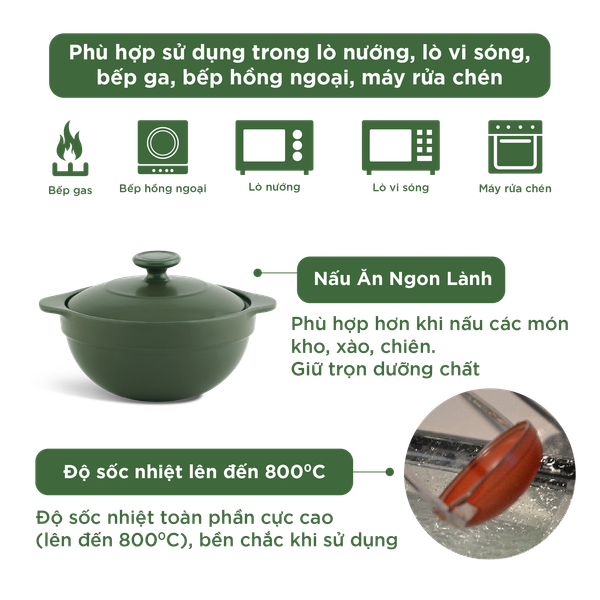 Nồi dưỡng sinh Luna (Nồi cạn) 0.35 L + nắp