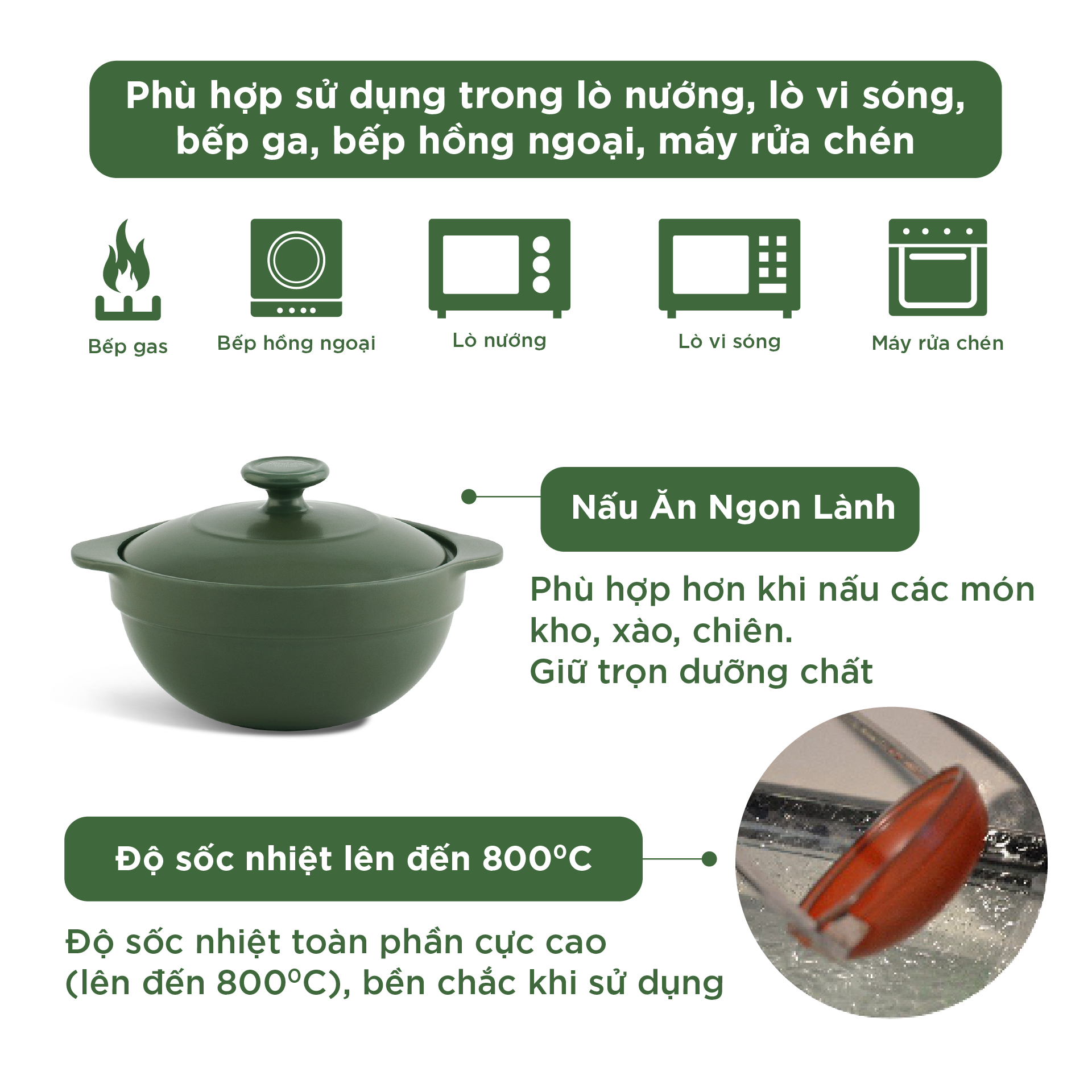 Nồi dưỡng sinh Luna (Nồi cạn) 0.35 L + nắp