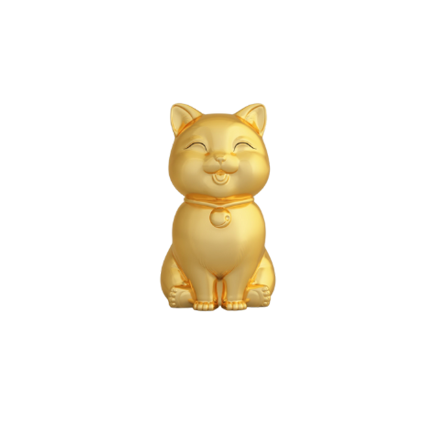 Mèo Vạn Phúc dát vàng (9.5 cm)