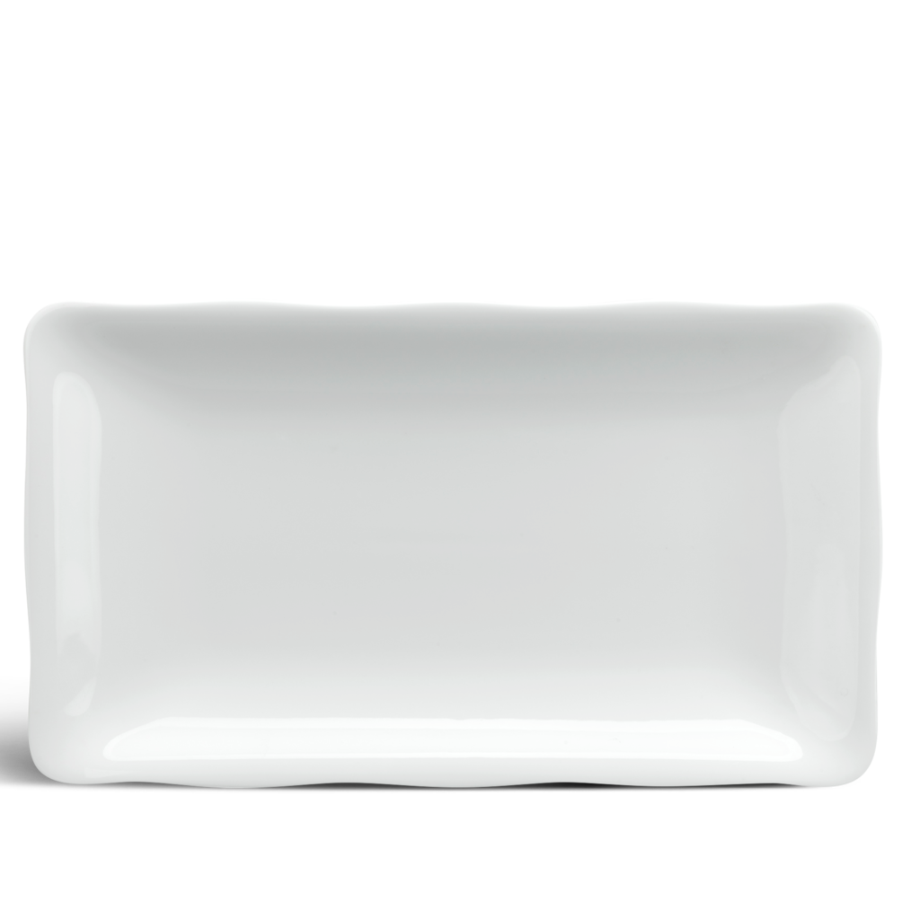 Dĩa chữ nhật 22 x 13 cm - Mẫu Đơn IFP - Trắng Ngà