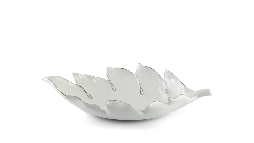 Dĩa chiếc lá Sake 42.5 cm - Chỉ Bạch Kim