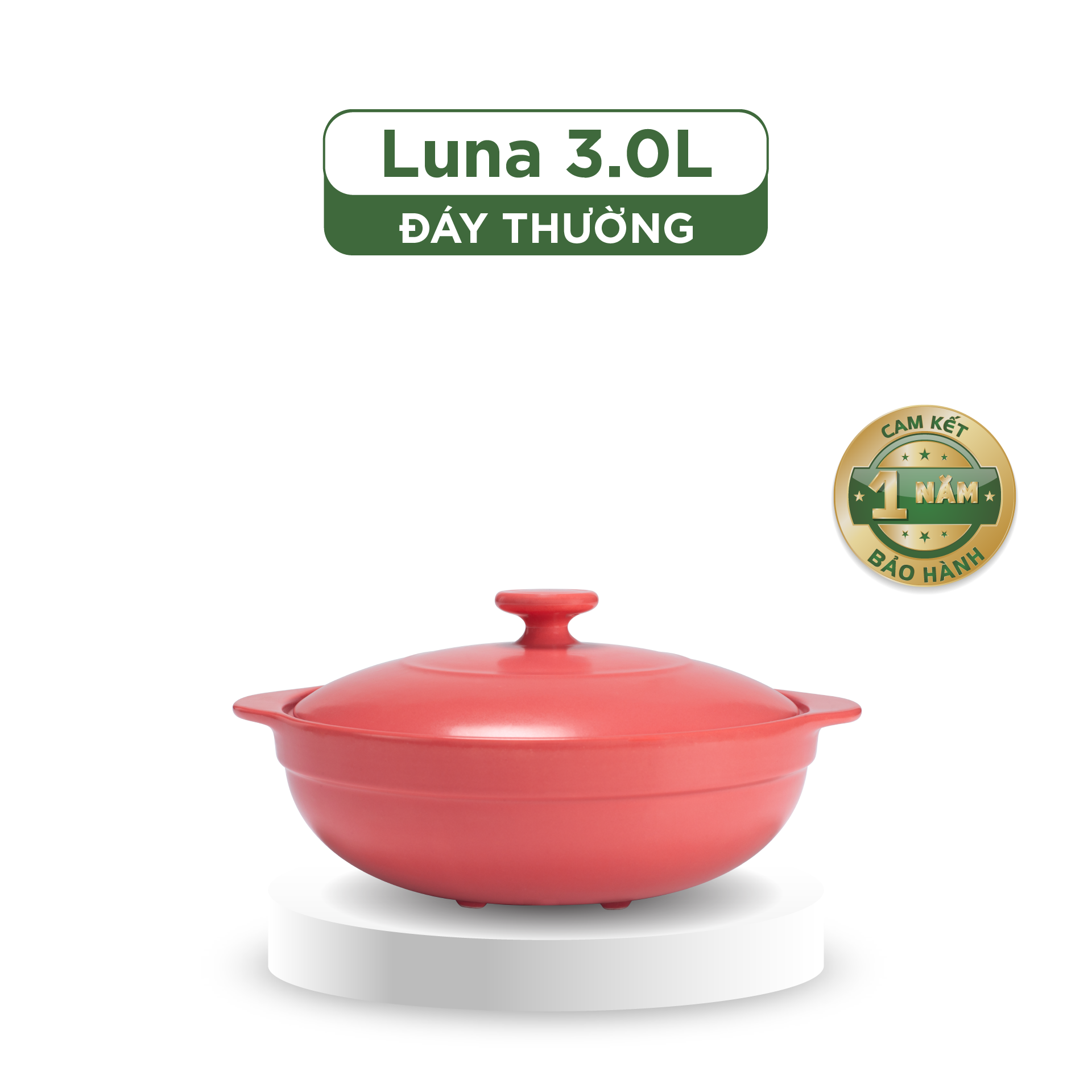 Nồi dưỡng sinh Luna (Nồi cạn) 3.0 L + nắp (CK)